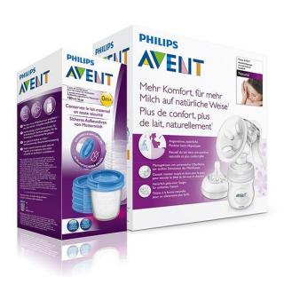Natural kézi mellszívó + ajándék VIA pohár - 180 ml