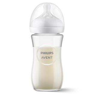 Natural Response üvegből készült cumisüveg 240 ml 1hó+