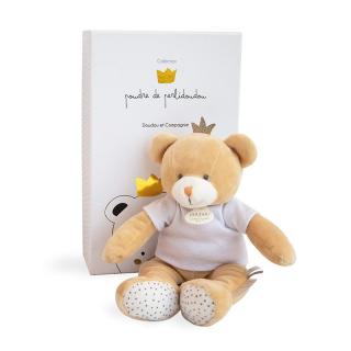 OURS PETIT ROI koronás maci - 20 cm barna