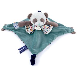 Panda szundikendő ujjbábbal - 30 cm