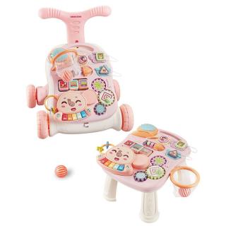 Play&Grow 2in1 járássegítő és asztal - Pink Pink