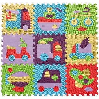 Puzzleszőnyeg 9db-os - Járművek