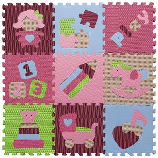 Puzzleszőnyeg 9db-os - Lányos