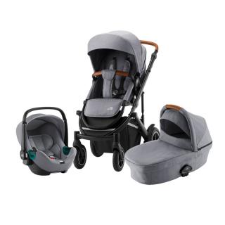 Smile III 3in1 babakocsi Baby-Safe 3 i-Size hordozóval - Frost Grey és Brown Frost Grey/Brown