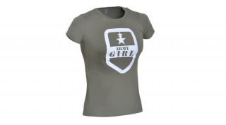 Army girl póló - Military zöld színben