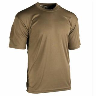 Mil-Tec Quick Dry rövid ujjú taktikai póló, coyote szín, M-es méret