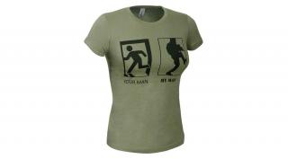Your man-my man póló-khaki