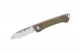 Buck Saunter Drop Green Micarta 250Grs Zsebkés