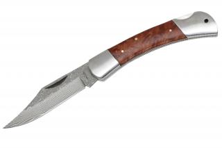 Haller Damast Clip Point Burlwood Outdoor Zsebkés