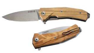 LionSteel KUR Olive Wood Zsebkés