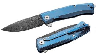 LionSteel Myto Damascus Blue Zsebkés