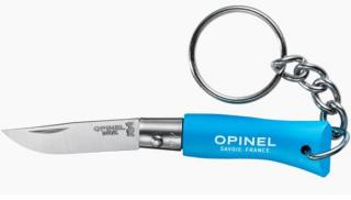 Opinel Tradition No.02 Inox Bükkfa Cyan Blue kulcstartó zsebkés