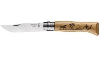 Opinel Tradition No.08 Inox tölgyfa Dog zsebkés