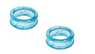 Solingen Germany Finger Ring Glitter Blue - Olló Szűkítő Gumigyűrű Kék 2db