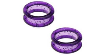 Solingen Germany Finger Ring Glitter Purple - Olló Szűkítő Gumigyűrű Lila 2db