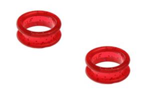 Solingen Germany Finger Ring Glitter Red - Olló Szűkítő Gumigyűrű Piros 2db