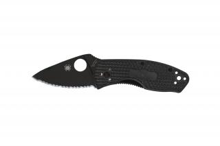 Spyderco AMBITIOUS FRN BLACK BLADE SERRATED C148SBBK EDC Zsebkés