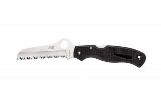 Spyderco ATLANTIC SALT BLACK SERRATED C89SBK EDC Zsebkés