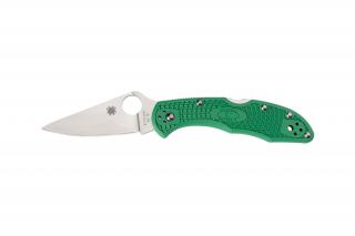 Spyderco DELICA 4 FLAT FRN GREEN PLAIN C11FPGR EDC Zsebkés
