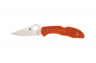 Spyderco DELICA 4 FLAT FRN ORANGE PLAIN C11FPOR EDC Zsebkés