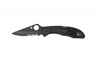 Spyderco DELICA 4 FRN BLACK BLADE COMBO C11PSBBK EDC Zsebkés