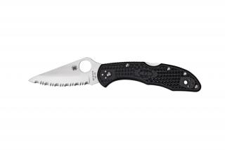 Spyderco DELICA 4 FRN BLACK SERRATED C11SBK EDC Zsebkés