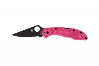 Spyderco DELICA 4 FRN PINK PLAIN BLACK BLADE C11FPPNS30VBK EDC Zsebkés