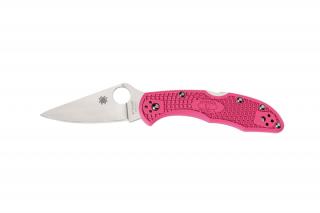 Spyderco DELICA 4 FRN PINK PLAIN C11FPPNS30V EDC Zsebkés