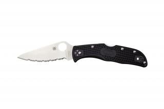 Spyderco ENDELA FRN BLACK SERRATED C243SBK EDC Zsebkés