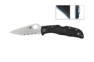 Spyderco ENDELA THIN BLUE LINE COMBO C243FPSBKBL EDC Zsebkés