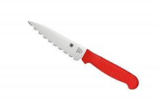 Spyderco KITCHEN CLASSICS CUCINA (Small Utility) CM.11,4 SERRATED RED K05SRD Konyhakés