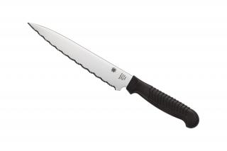 Spyderco KITCHEN CLASSICS CUCINA (Utility) CM.16,5 SERRATED BLACK K04SBK Konyhakés
