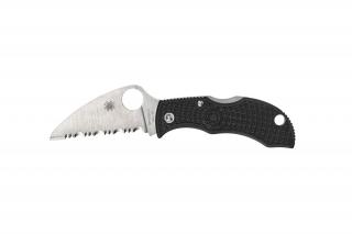 Spyderco MANBUG FRN BLACK WHARNCLIFFE SERRATED MBKWS EDC Zsebkés