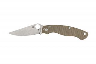 Spyderco MILITARY 2 BROWN CANVAS MICARTA CPM CRUWEAR C36MPCW2 EDC Zsebkés