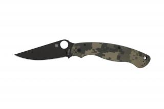Spyderco MILITARY 2 G-10 CAMO BLACK BLADE PLAIN C36GPCMOBK2 EDC Zsebkés