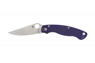 Spyderco MILITARY 2 G-10 DARK BLUE CPM S110V PLAIN C36GPDBL2 EDC Zsebkés