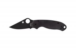Spyderco PARA 3 G-10 BLACK BLACK BLADE PLAIN C223GPBK EDC Zsebkés