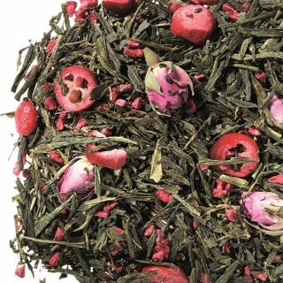 Sencha zöld tea áfonyával és rózsával 100g