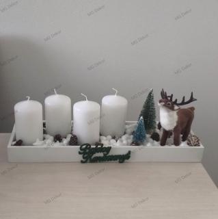 Adventi dísz szarvassal