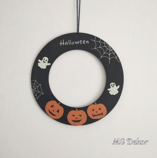 Halloween ajtódísz szellemekkel