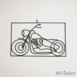 Harley Davidson fém kép - fekete
