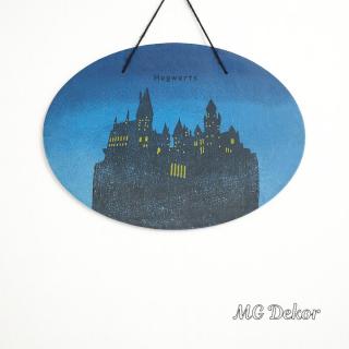 Hogwarts kastély éjjel fali dísz