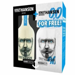 Knut Hansen Dry gin + Knut Hansen Alcohol Free díszdobozban (2x0,5L )(42%)