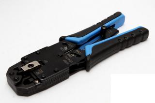 4P4C/RJ11, 6P6C/RJ12, 8P8C/RJ45 kombinált, krimpelõ racsnis szerszám