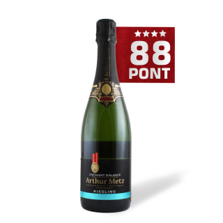 Crémant D'Alsace Brut Riesling - Arthur Metz - 88 pont **** (Franciaország) (0,75l)