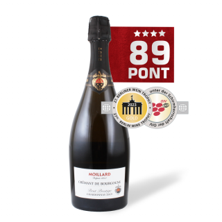 Crémant de Bourgogne Prestige Chardonnay Brut 2021 - Moillard - 89 pont **** (Franciaország) (0,75l)