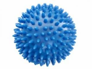Kemény, tüskés masszírozó labda átm. 100 mm, kék