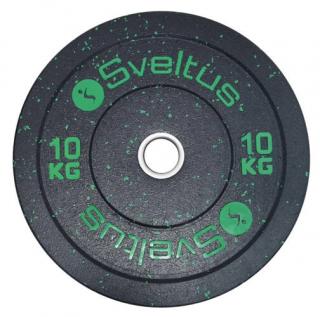 Sveltus bumper olimpiai gumírozott, fém crossfit súlytárcsa, 10 kg