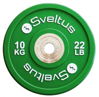 Sveltus olimpiai műanyag borítású, fém súlytárcsa súlyemeléshez, 10 kg