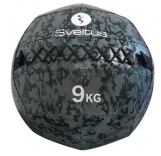 Sveltus Wall Ball (medicinlabda), terepszínű, 9 kg
